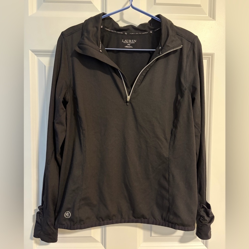 Ralph Lauren Black Quarter-Zip Pullover